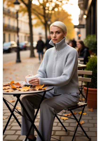 Kadın Geniş Kalıp Fermuarlı Triko Hırka Günlük Stilinizi Tamamlayan Yumuşak Dokunuş ve Konfor fiyatları
