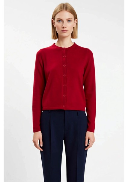 Kadın Bisiklet Yaka Düz Renk Triko Hırka Günlük ve Şık Kombinlerde Tercih Edilen Önemli Bir Parça fırsatları