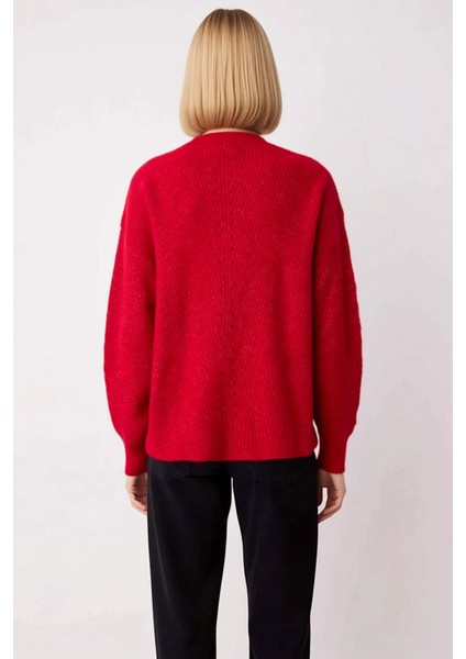 Kadın Geniş Kalıp Yumuşak Dokulu Fitilli Triko Hırka Cep Detaylı Rahat Şık Günlük Giyim Spor indirimleri