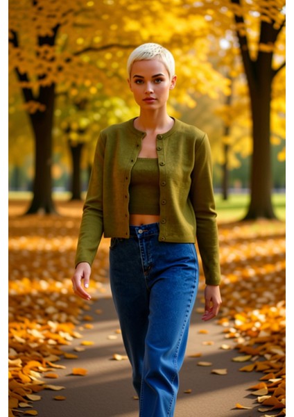 Kadınlara Özel Yumuşak Dokulu Iki Parçalı Crop Triko Takım Günlük Şıklık ve Fonksiyonel Şık