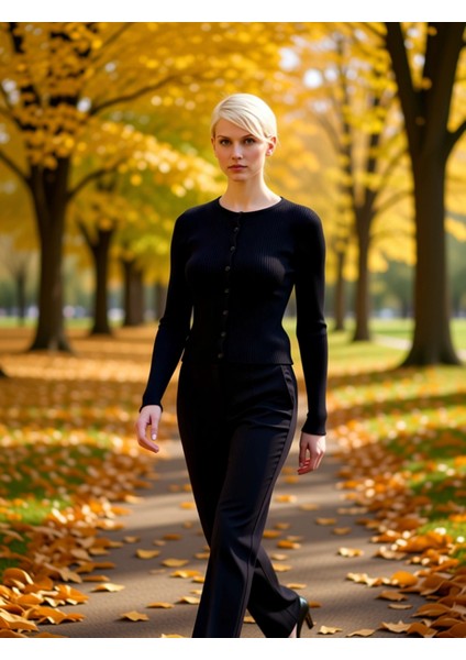 Merserize Görünümlü Fitilli Triko Hırka Kadın Gardırobunun Vazgeçilmez Parçası