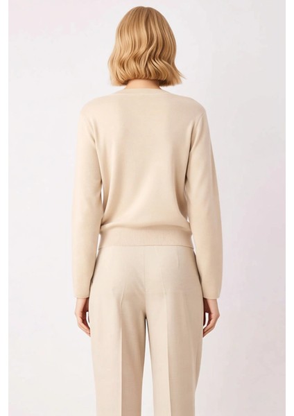 Kadın Giyim Koleksiyonu Düğme Detaylı Uzun Kollu Triko Hırka Günlük Tamamlayan Bir Parça Şık indirimleri