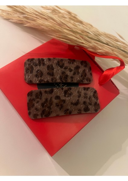 Leopar Detay 2'li Çıt Çıt Toka Set fiyatları