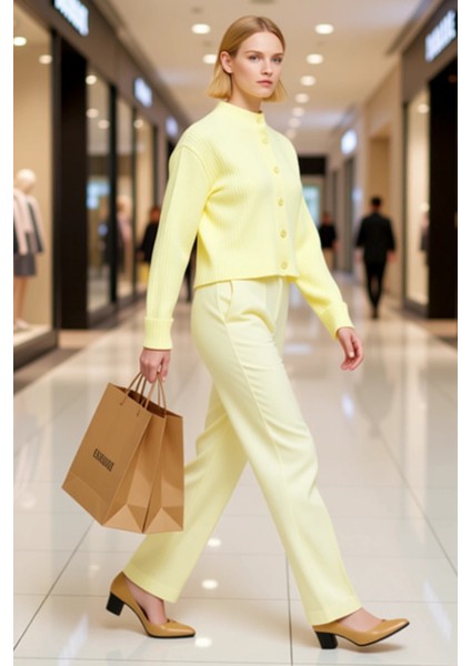 Kadın Dik Yaka Fitilli Dokuma Crop Oversize Triko Hırka Düşük Kol Rahat Kesim Günlük Şıklık modelleri