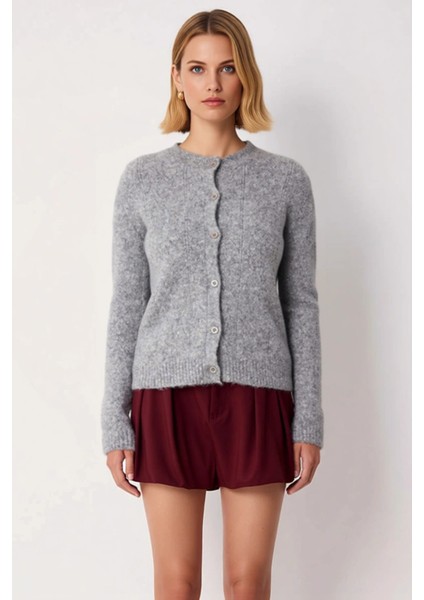 Kadın Ajurlu Bisiklet Yaka Triko Hırka Fonksiyonel Dayanıklı Kaliteli Konforlu Estetik Şık fırsatları