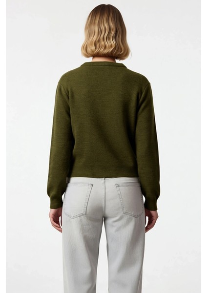 Kadın Bisiklet Yaka Düz Desen Triko Hırka Bluz Takımı Rahat ve Şık Bir Görünüm Fonksiyonel indirimleri