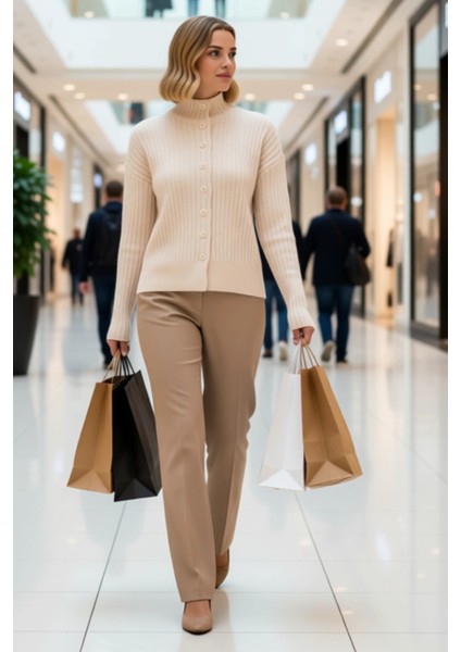 Kadın Gardırop Temel Parçası Oversize Fitilli Yumuşak Dokulu Uzun Kollu Triko Hırka Modern modelleri