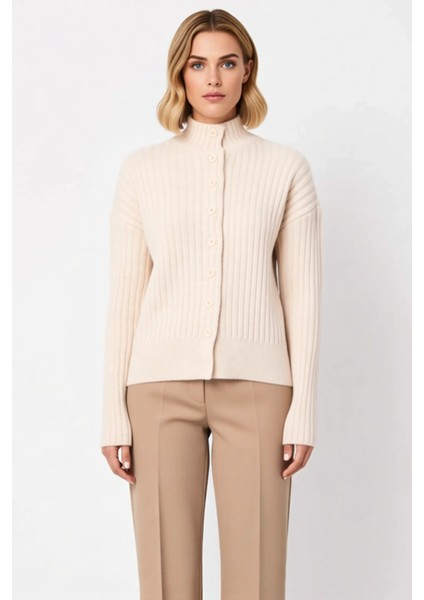 Kadın Gardırop Temel Parçası Oversize Fitilli Yumuşak Dokulu Uzun Kollu Triko Hırka Modern fırsatları