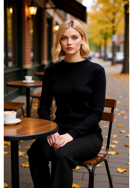 Kadın Crop Kesim Fermuarlı Polo Yaka Uzun Kollu Fitilli Triko Hırka Günlük Şıklık ve Sunan Tasarım fiyatları