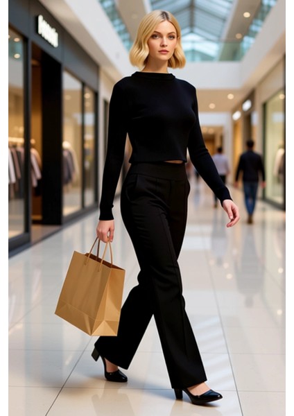 Kadın Crop Kesim Fermuarlı Polo Yaka Uzun Kollu Fitilli Triko Hırka Günlük Şıklık ve Sunan Tasarım modelleri