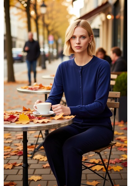 Kadın Zamansız Şıklık Sunan Klasik Düğmeli Hırka Konforlu %100 Pamuk Örgü Tasarım Günlük Kullanım fiyatları