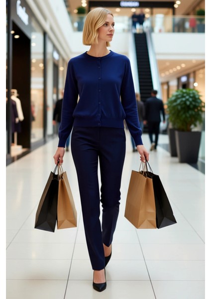 Kadın Zamansız Şıklık Sunan Klasik Düğmeli Hırka Konforlu %100 Pamuk Örgü Tasarım Günlük Kullanım modelleri