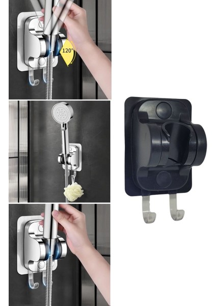 Buffer® Kendiliğinden Güçlü Yapışkanlı Askılı Duş Başlık Tutucu