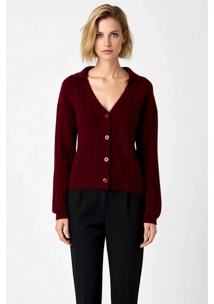 Modern Kadın Giyiminin Vazgeçilmezi Polo Yaka Uzun Kollu Triko Hırka Her An Şıklık Sunar ve Konfor fırsatları