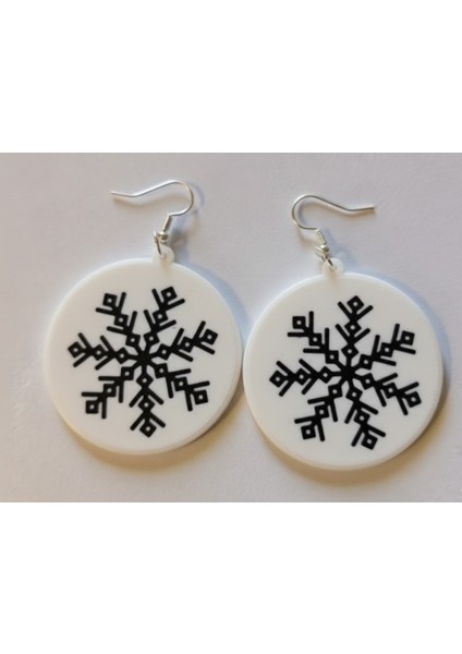 Yılbaşı Kar Tanesi Küpeler