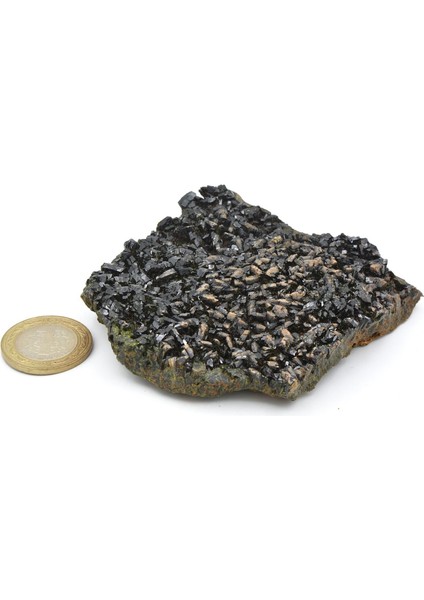 Hakiki Doğal Epidotlu Kuvars Taşı Kaya Parçası 203 Gram fırsatları