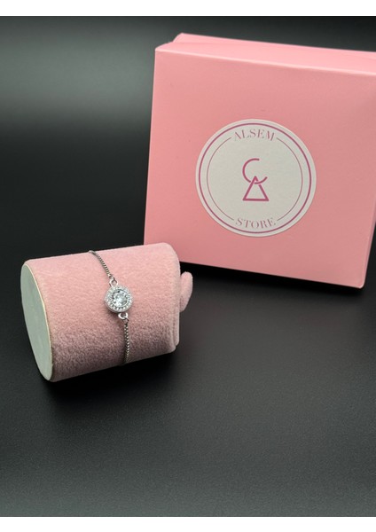 Pırlanta Kesim 925 Ayar Gümüş Kaplama Zirkon Taşlı Kadın Bileklik , Yılbaşı Hediyesi fiyatları