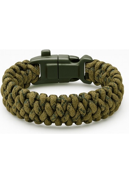 Pusulalı Çakmaklı Paracord Bileklik Anahtarlık - Avcı Kamuflaj Desen - Kamp ve Doğa Sporları Için modelleri