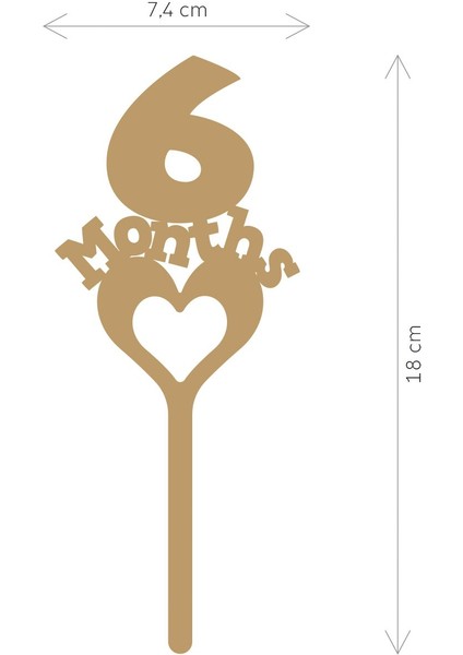 Gümüş 6 Months Yazılı Ayna Pleksi Pasta Üstü & Doğum Günü Partisi & Pleksi Pasta Süsü modelleri