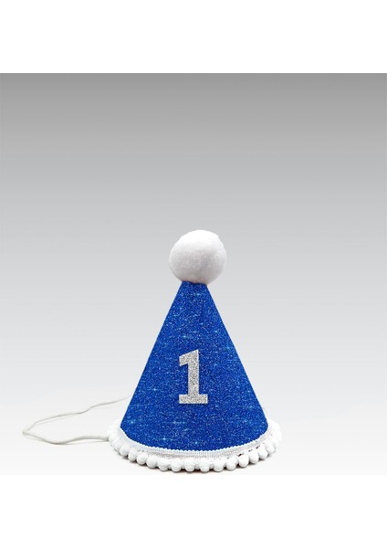Mavi Mini Simli Ponpon Şapka 1 Yaş fırsatları