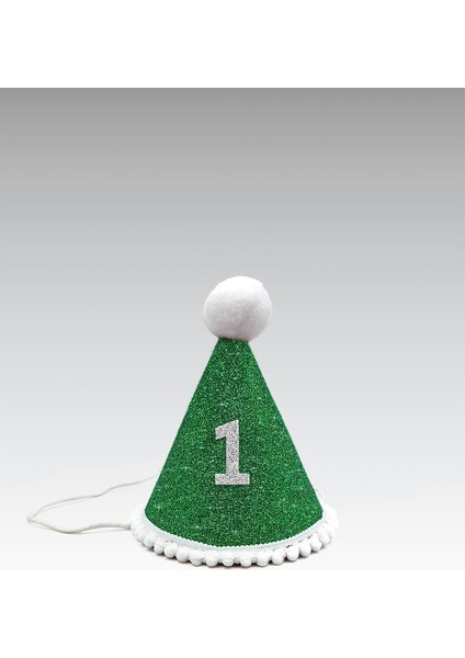 Yeşil Mini Simli Ponpon Şapka 1 Yaş fiyatları