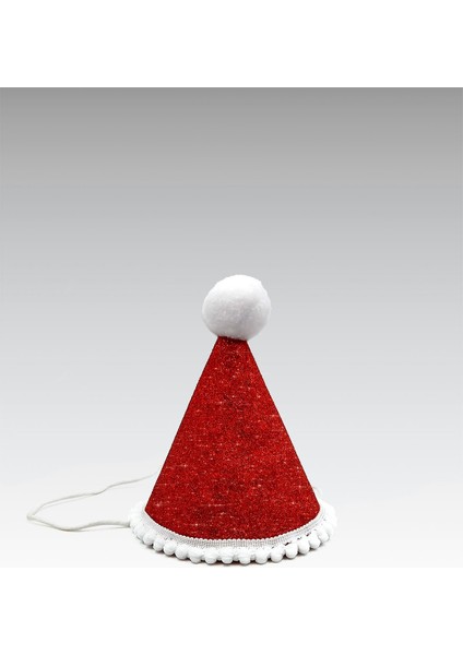 Kırmızı Simli Eva Yılbaşı Şapkası, Çocuk Yılbaşı Şapkası modelleri