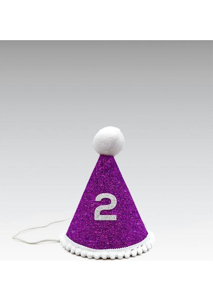 Mor Mini Simli Ponpon Şapka 2 Yaş fiyatları