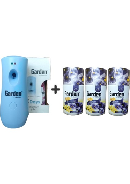 Oda Kokusu Otomatik Makine + Oda Sprey Menekşe Tropik Çiçek Bahar Esintisi 260 ml x 3 Adet