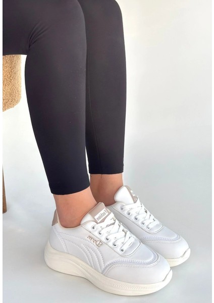 Yejja Beyaz Cilt Bağcıklı Spor Ayakkabı fiyatları