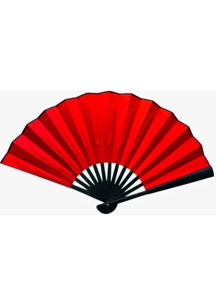 Plastik Kumaş Yelpaze 12'li Kırmızı