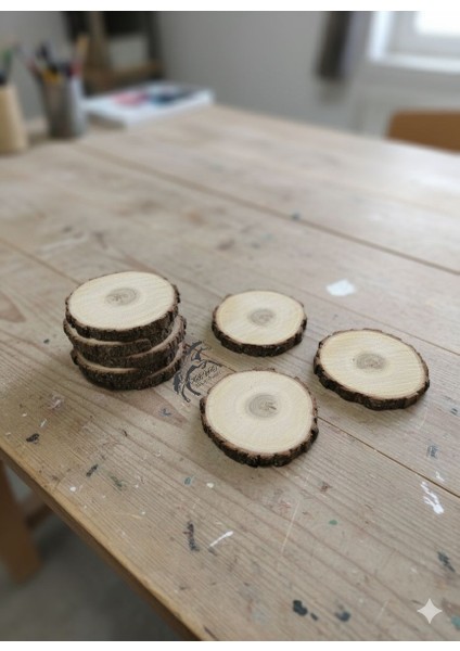 10 Adet Odun Dilimi, Ağaç Dilimi, Kütük Dilimi, 8-10 cm Çapında fiyatları