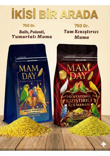 Profesyonel Ballı Yumurtalı Polenli+ Kızıştırıcı Muhabbet Kuşu,kanarya,sultan Papağanı Maması 1,5 kg