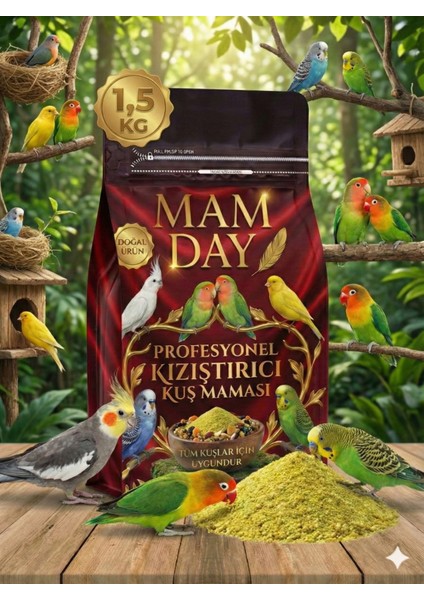 Tam Profesyonel Kızıştırıcı Muhabbet Kuşu , Sultan Papağanı , Kanarya Maması 1,5 Kg. indirimleri