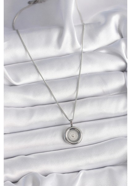 316L Çelik Gümüş Renk Zincir Gümüş Renk Altın Model Kadın Kolye fiyatları