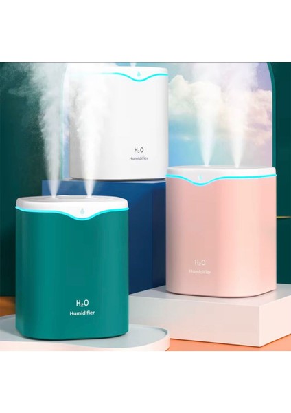 Çift Başlıklı Ultra Sessiz Hava Nemlendirici | Cilt ve Oda Nemlendirme Buhar Makinesi