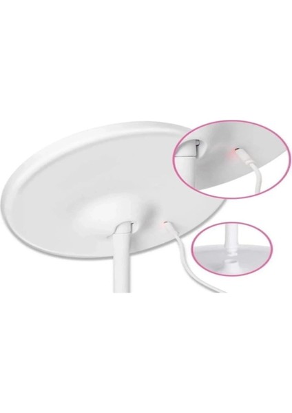 Dokunmatik LED Işıklı USB Li Yuvarlak Masa Üstü Makyaj Aynası Makyaj Aynası Ledli indirimleri