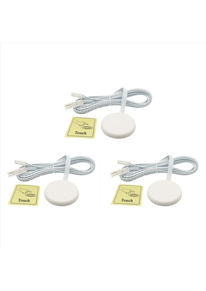 3x Geçirilebilir Ahşap Panel Kablosuz Dokunmatik Sensör LED Işık Anahtarı El Süpürme Kontrolü Kısılabilir Dokunmatik Dimmer (Yurt Dışından)