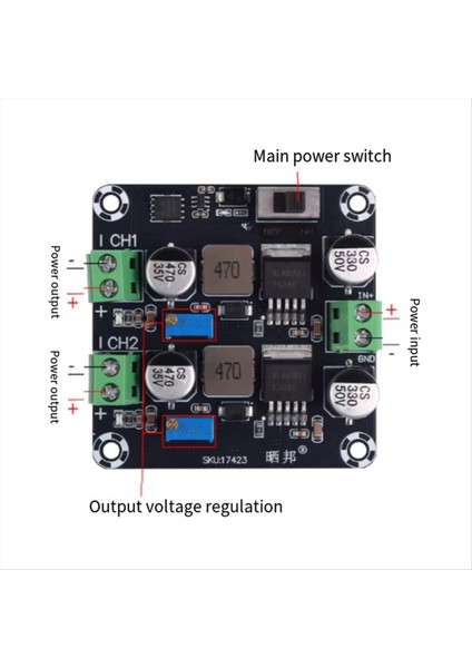 Down Switch Güç Kaynağı Modülü Dc-Dc Çift Kanallı Ayarlanabilir Çıkış Güç Kart 5A 24V 5A (Yurt Dışından) modelleri