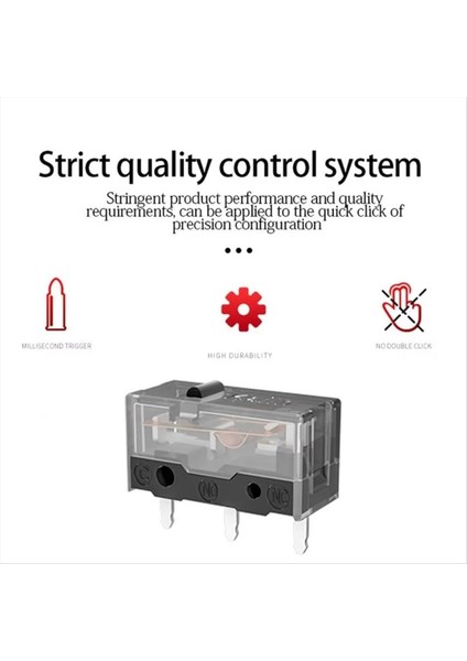 10 Pcs Kailh Gm 8.0 Fare Mikro Tipi Anahtar Fareler Logitech Razer Oyun Fare Için Mikro Tip Düğmesi 3 Pin Siyah (Yurt Dışından) modelleri