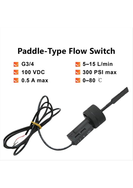 Döner Kanatlı Akış Anahtarı Hat Içi Su Akış Sensörü 3‑30 L/dak Sıcak Su Isıtıcı Pompa Akışı Için Dişli Akış Anahtarı Akış A (Yurt Dışından) modelleri