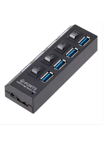 4 Port USB Hub 3 0 Hub USB Splitter Çoklu USB Hub 3 0 Hub Güç Adaptörü Pc Için Bireysel Anahtar ile (Yurt Dışından) modelleri