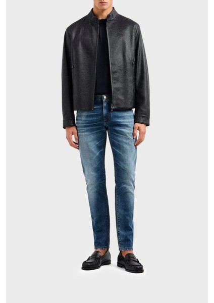 Pamuklu Slim Fit Normal Bel Düz Paça Jeans Erkek Kot Pantolon EM000121 AF13272 MB002