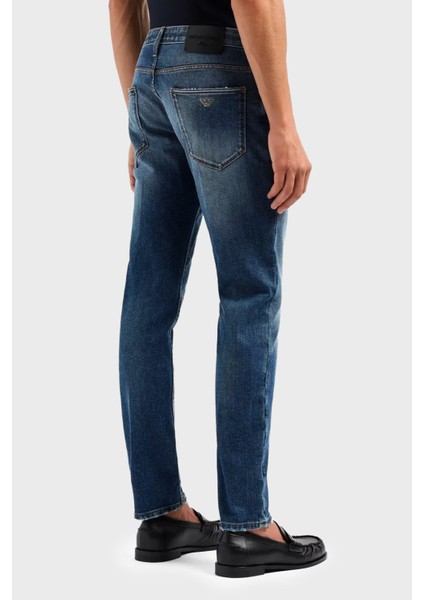 Pamuklu Slim Fit Normal Bel Düz Paça Jeans Erkek Kot Pantolon EM000121 AF13272 MB002