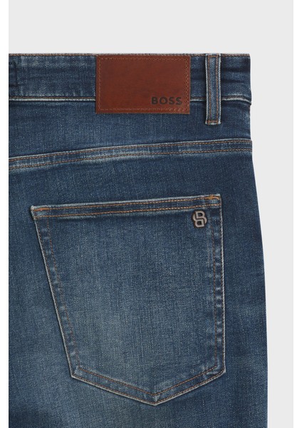 Streç Pamuklu Regular Fit Normal Bel Düz Paça Jeans Erkek Kot Pantolon 50534683 405