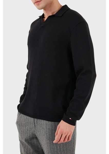 Pamuklu Regular Fit Polo Yaka Sweat Erkek Polo Yaka Sweat MW0MW40444 Bds