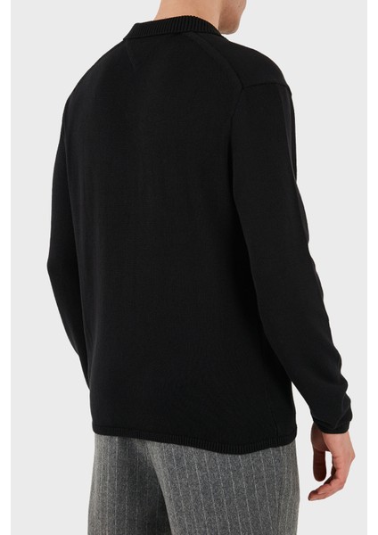 Pamuklu Regular Fit Polo Yaka Sweat Erkek Polo Yaka Sweat MW0MW40444 Bds