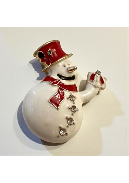 Kardan Adam Broş, Yılbaşı, Yeni Yıl Broş Boy 4 En 3 cm