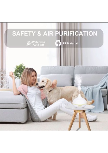 Aroma Difüzör Gece Işığı 7 LED Nemlendirici Kumandalı 550 ml Buhar Makinesi fiyatları