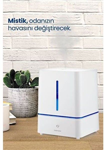 Mistik GM-7934 Ultrasonik Hava Nemlendirici 3,8L Kapasite ile Beyaz Renk ve Dokunmatik Kontrol modelleri