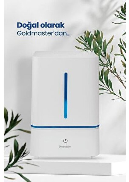 Mistik GM-7934 Ultrasonik Hava Nemlendirici 3,8L Kapasite ile Beyaz Renk ve Dokunmatik Kontrol